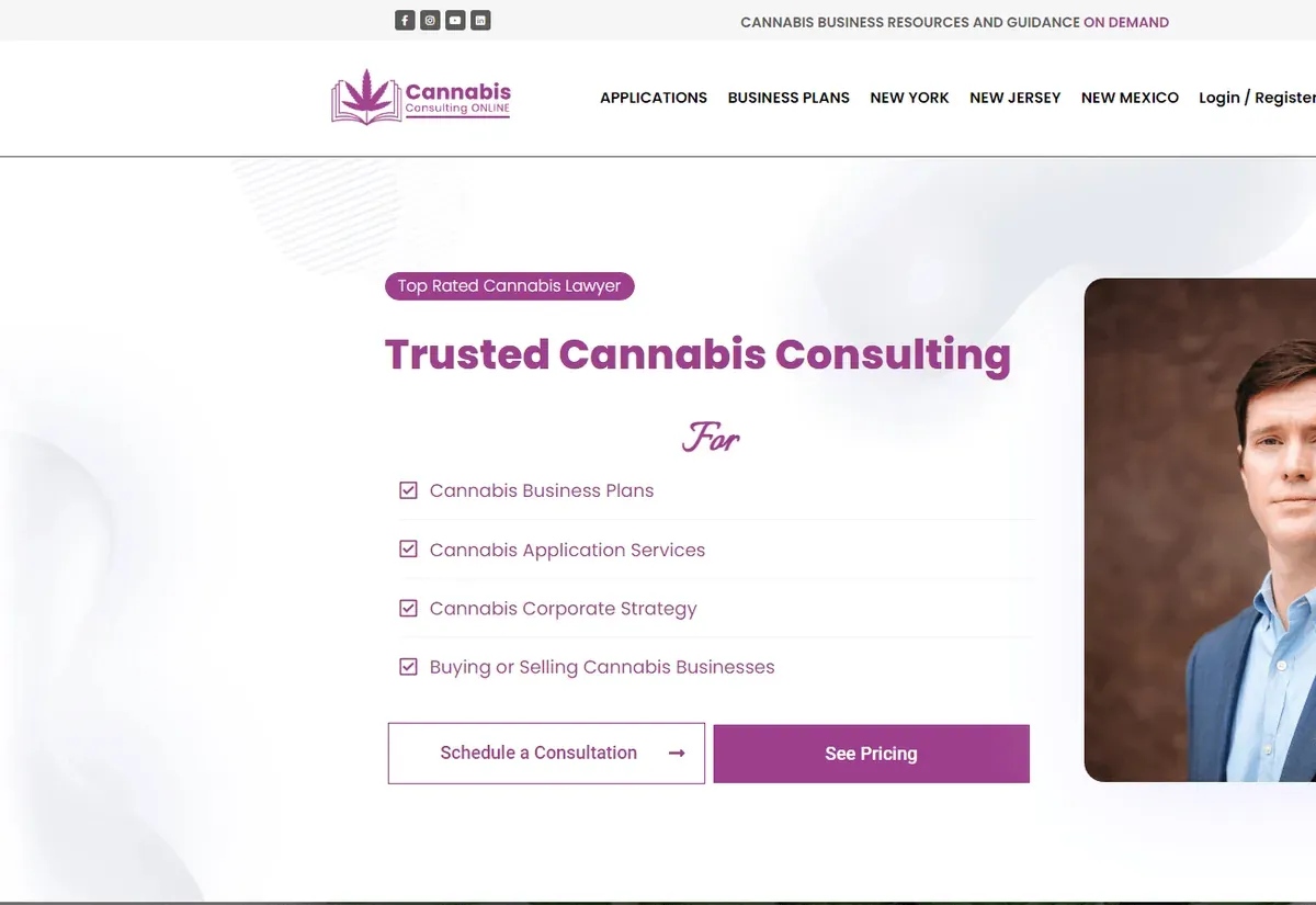 Cannabis Consulting Online website