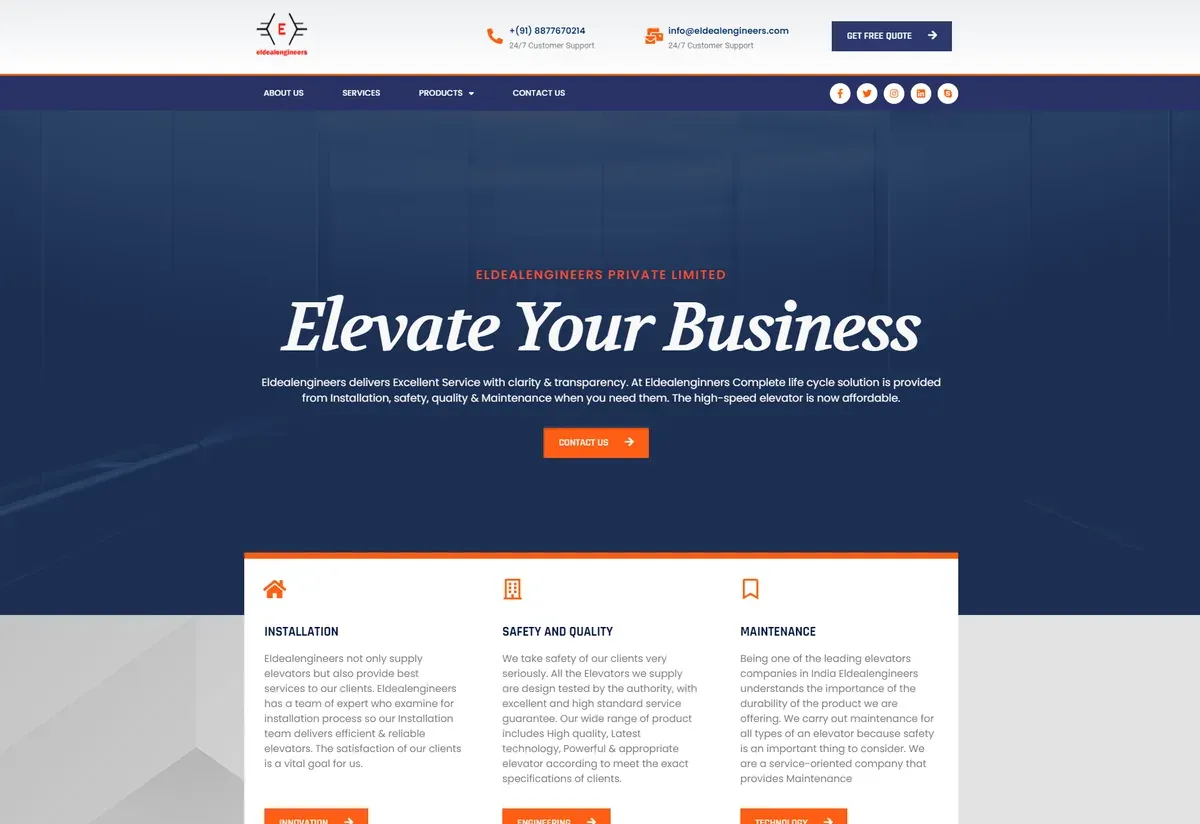 Eldealengineers Private Limited website