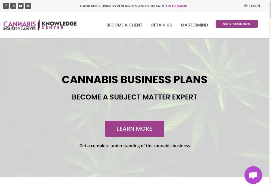 Knowledge Cannabis Industry Lawyer website