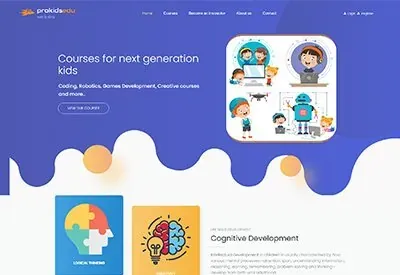 Pro Kids Edu website