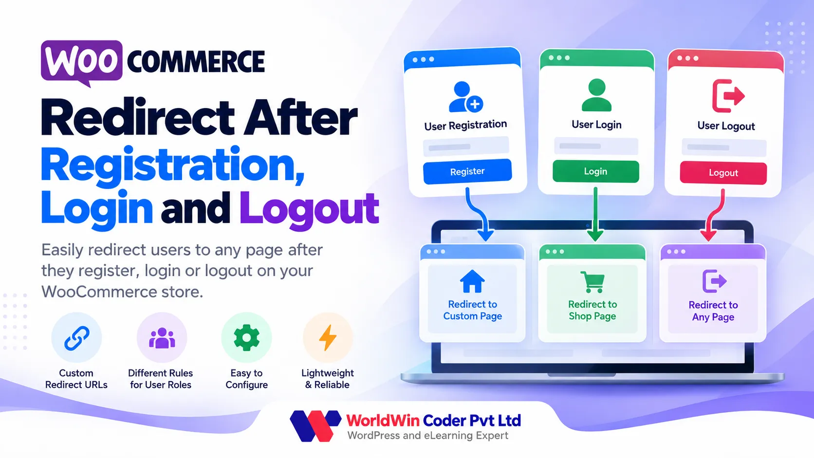 WooCommerce Redirect After Registration, Login and Logout